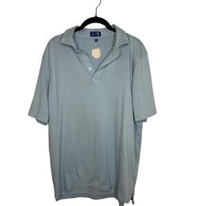 Stitch Golf Polo Shirt Giza Cotton Men's Size Large Blue Stretch
